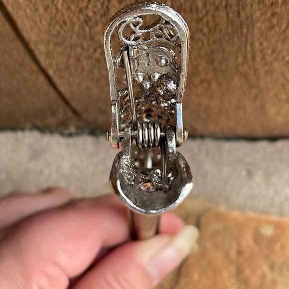 Vintage Swarovski Crystal hair clip w/beautiful silver work - Picture 13 of 13